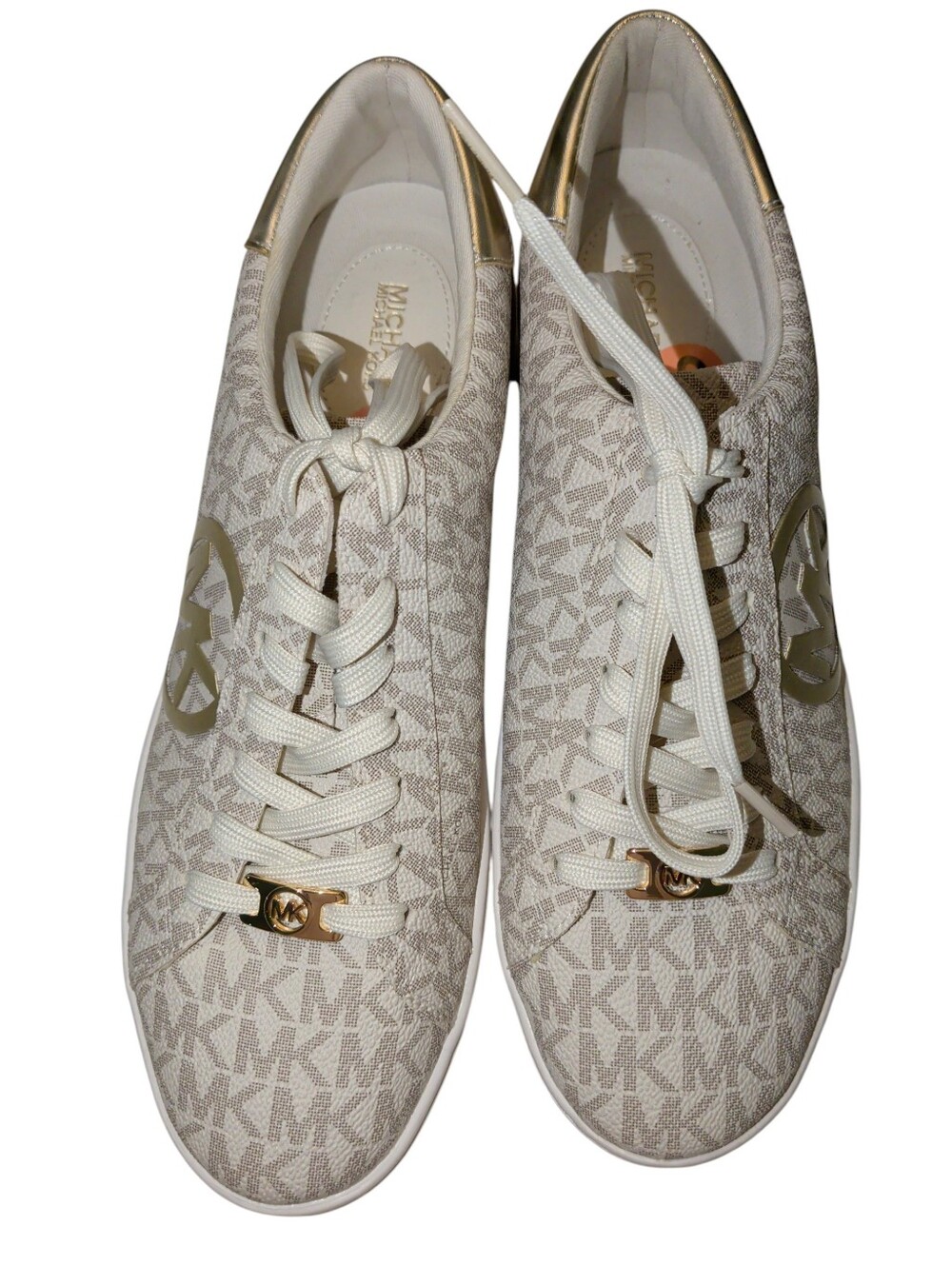 New Michael Kors Golden Logo Monogram Keaton sneakers
